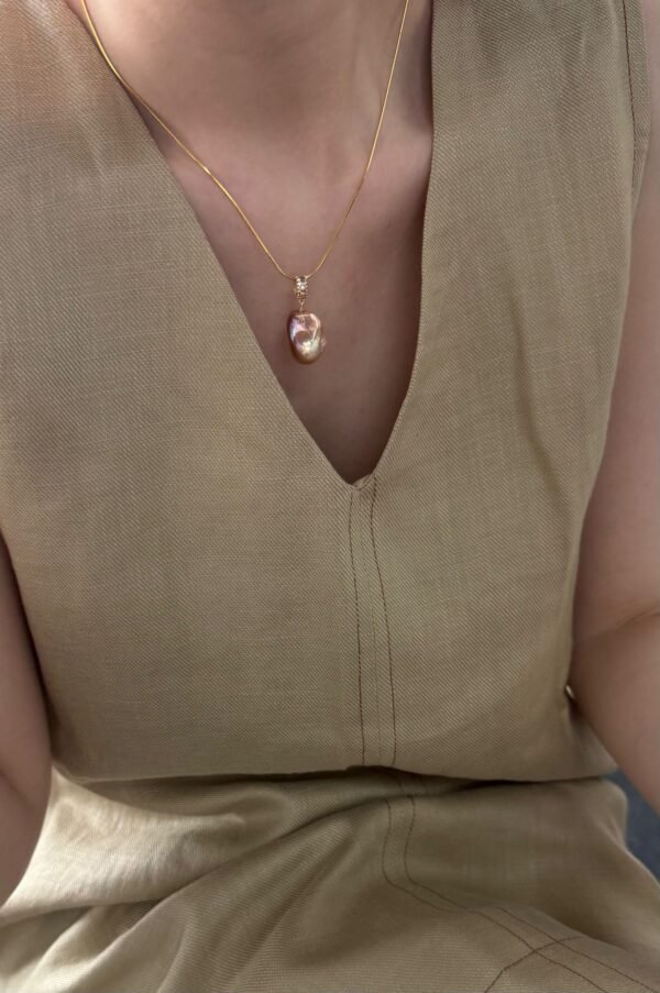 "Lustrous Baroque Pearl Necklace" - 图片 2